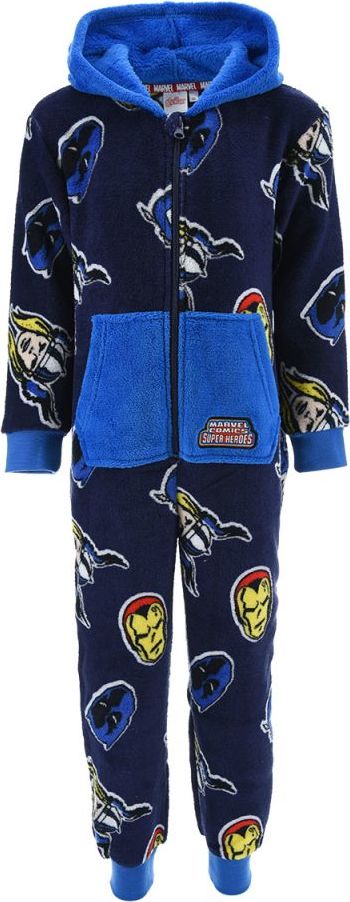 AVENGERS TMAVĚ MODRÉ "ONESIE" PYŽAMO Velikost: 140