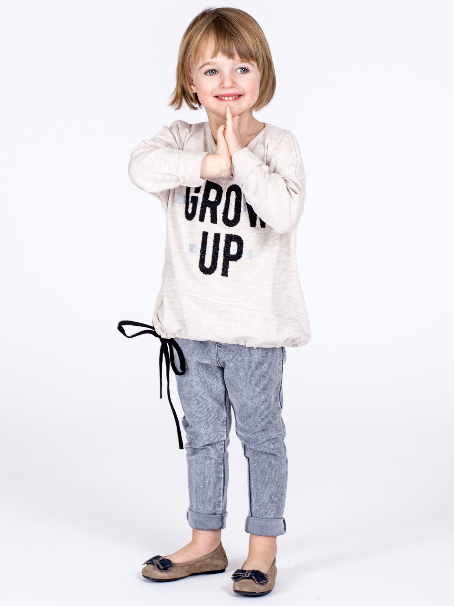 BÉŽOVÉ DÍVČÍ TRIČKO GROW UP TY-BZ-9407.88-BEIGE Velikost: 116