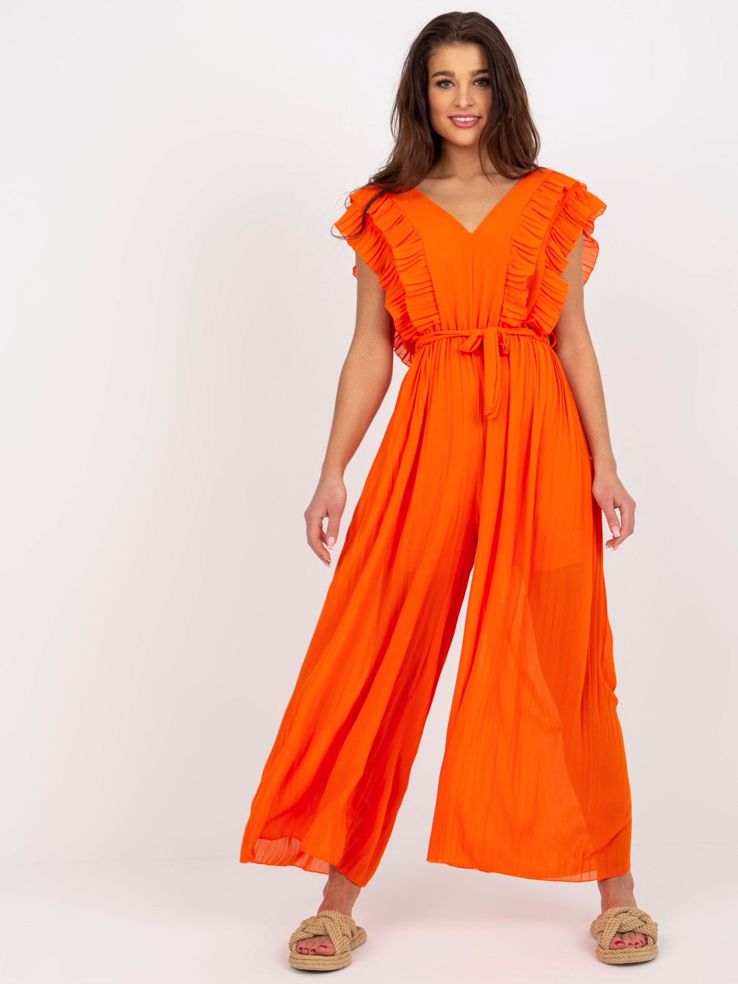 ORANŽOVÝ OVERAL S VOLNÝMI NOHAVICEMI TW-KO-BI-1121.80-ORANGE Velikost: ONE SIZE