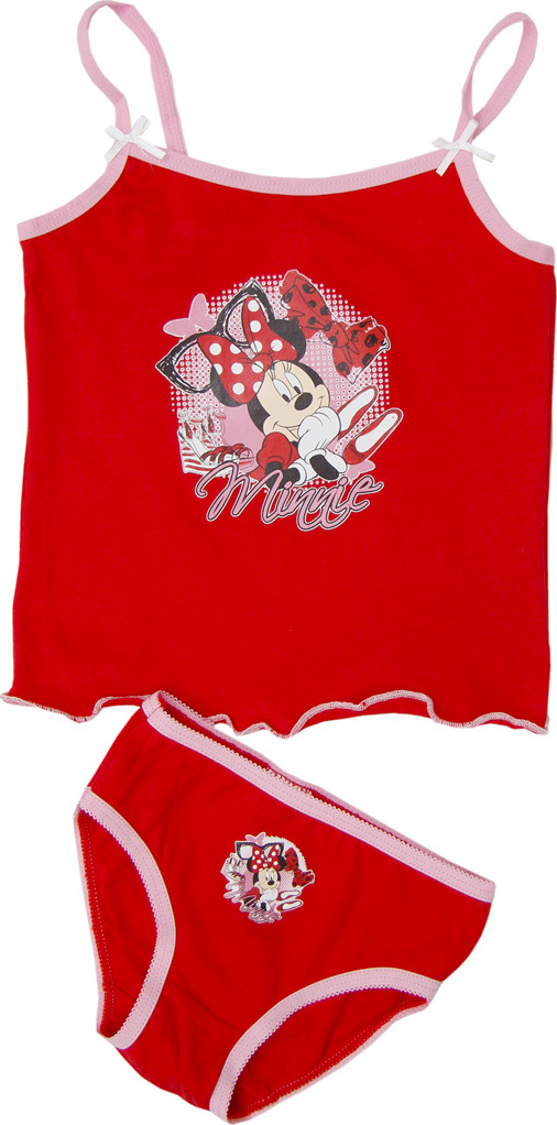 MINNIE MOUSE DÍVČÍ ČERVENÝ SET SPODNÍHO PRÁDLA Velikost: 116/128