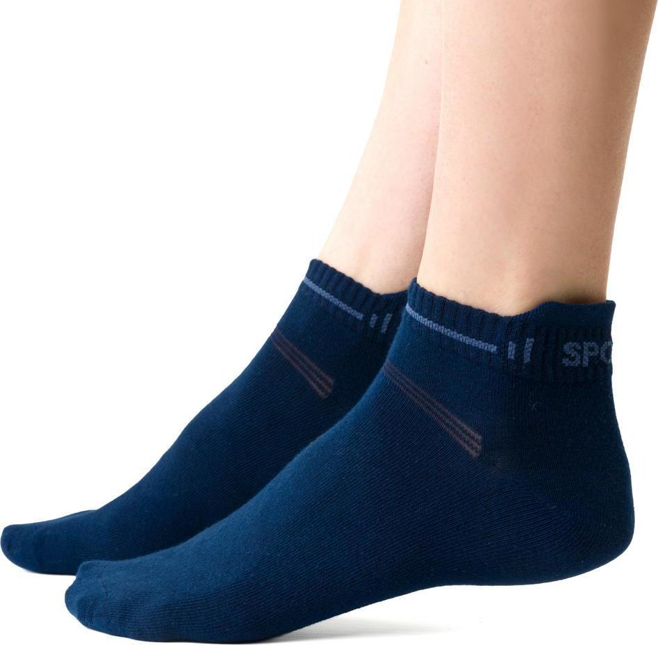 TMAVĚ MODRÉ DÁMSKÉ KOTNÍKOVÉ PONOŽKY ART. 050 DF125,  NAVY BLUE Velikost: 38-40