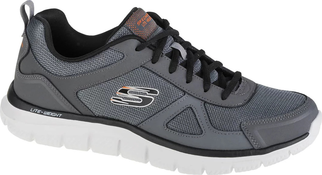 ŠEDO-MODRÉ PÁNSKÉ TENISKY SKECHERS TRACK-SCLORIC 52631-CCBK Velikost: 41