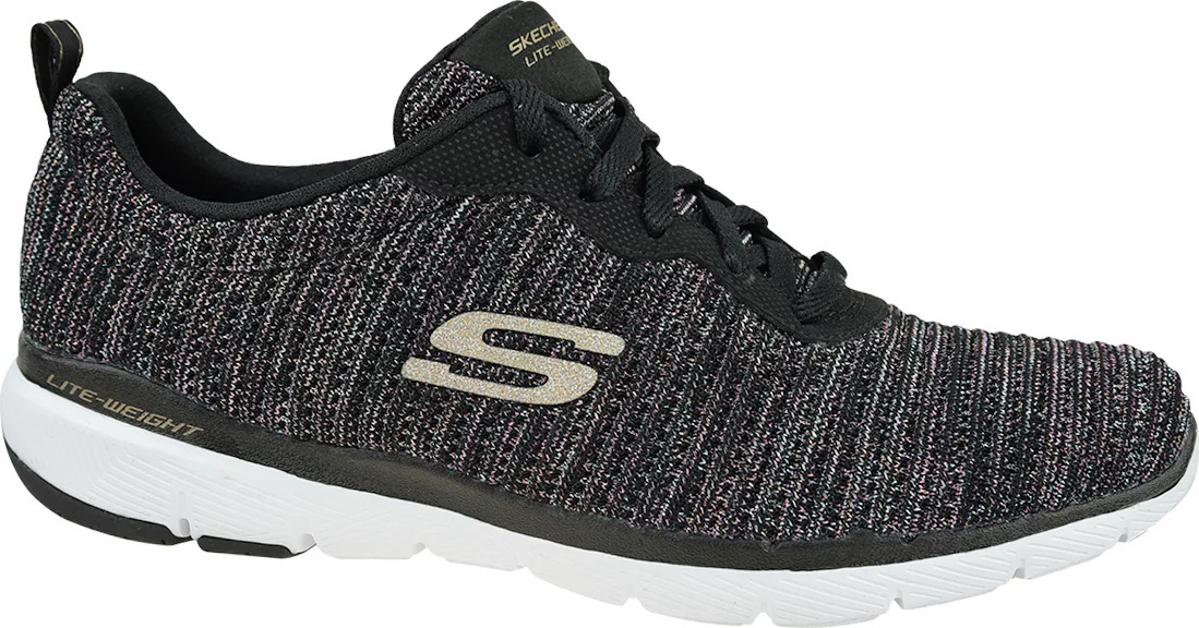 ČIERNE DÁMSKE TENISKY SKECHERS FLEX APPEAL 3.0 ENDLESS GLAMOUR 13071-BKMT Veľkosť: 36