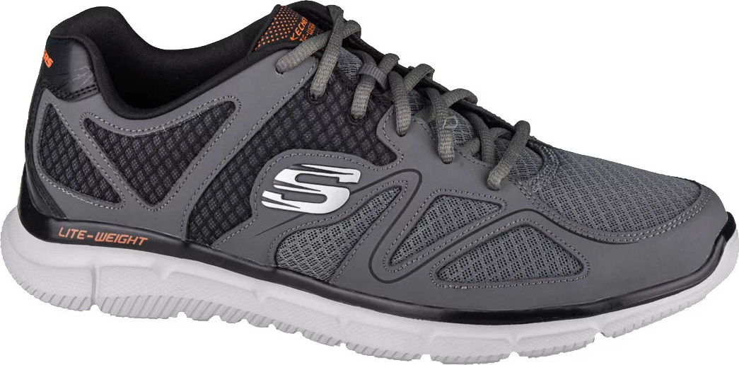 SIVÉ PÁNSKE TENISKY SKECHERS SATISFACTION-FLASH POINT 58350-CCOR Veľkosť: 45