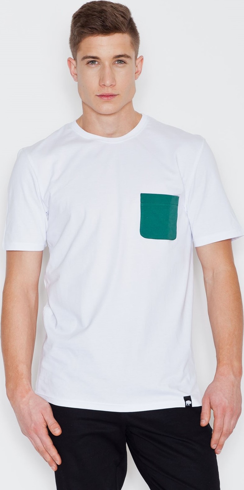 BIELE BAVLNENÉ TRIČKO V002 WHITE Veľkosť: 2XL