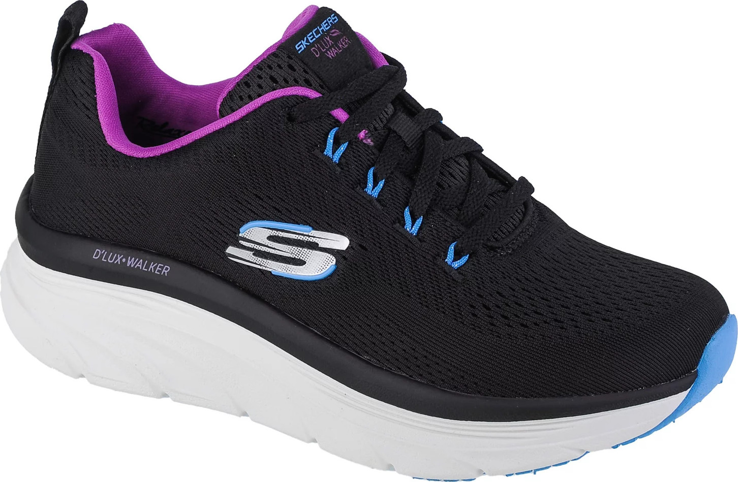 ČIERNO-RUŽOVÉ DÁMSKE TENISKY SKECHERS D\'LUX WALKER - FRESH FINESSE 149368-BKPR Veľkosť: 41