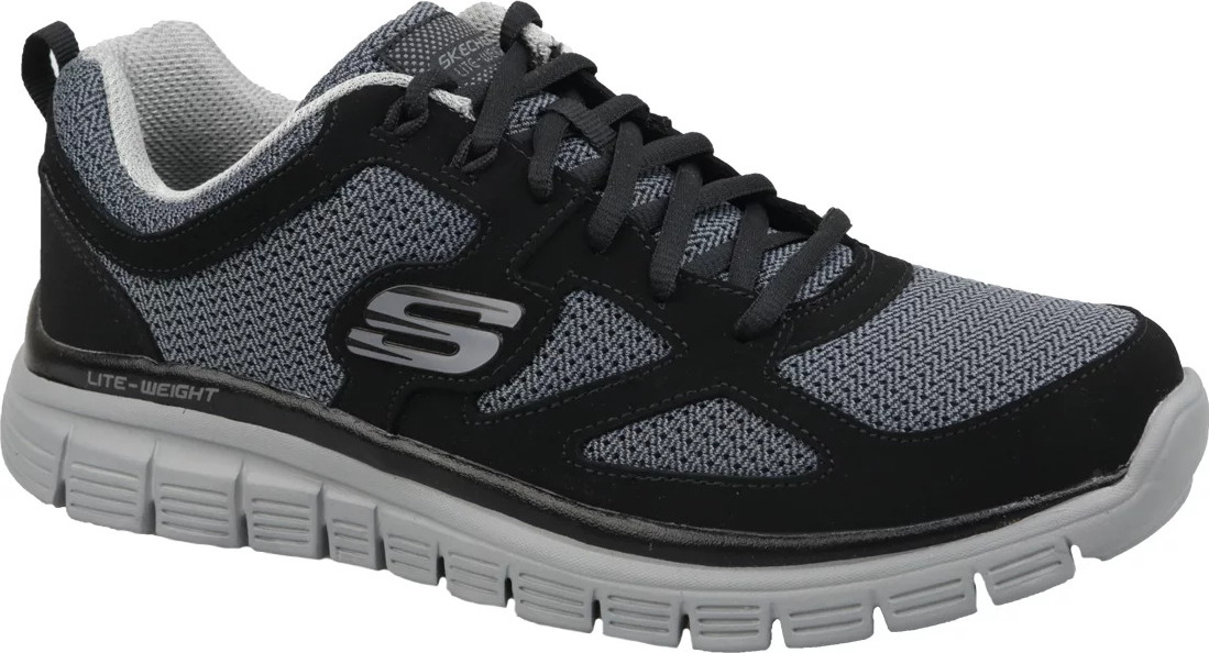 ČIERNO-SIVÉ PÁNSKE TENISKY SKECHERS BURNS AGOURA 52635-BKGY Veľkosť: 45