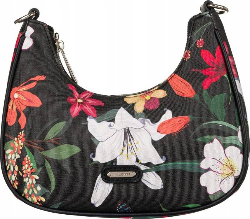 DAVID JONES ČIERNA KVETINOVÁ CROSSBODY [DH] 6940-2 Veľkosť: ONE SIZE