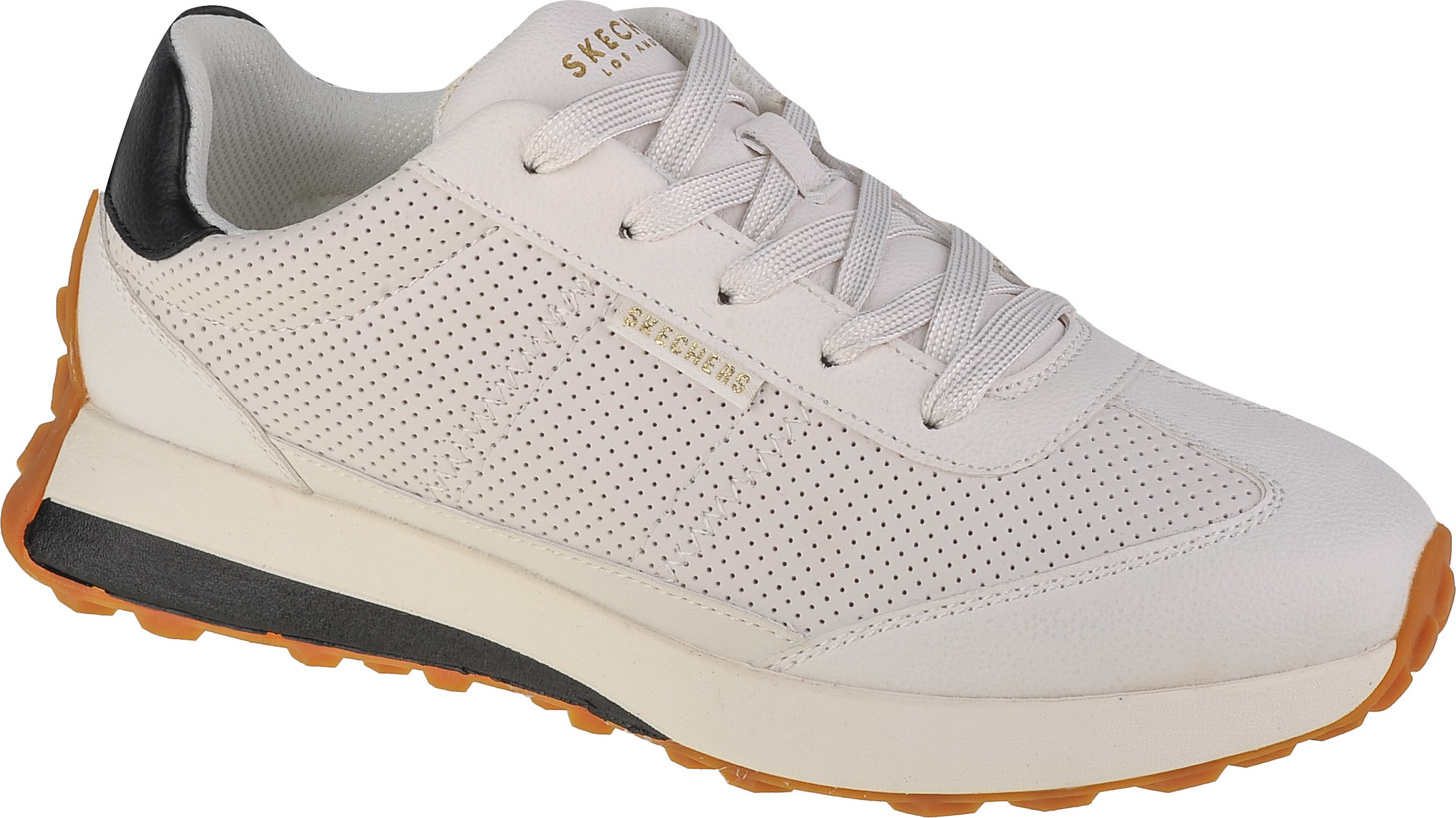 SMOTANOVÉ DÁMSKE TENISKY SKECHERS GUSTO - WIND-O 177150-WHT Veľkosť: 41