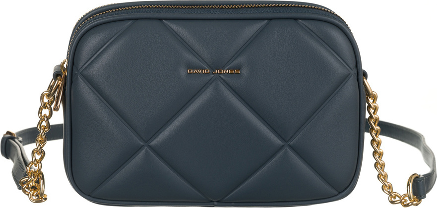 DAVID JONES TMAVOSIVÁ PREŠÍVANÁ CROSSBODY KABELKA [DH] 7020-2 Veľkosť: ONE SIZE