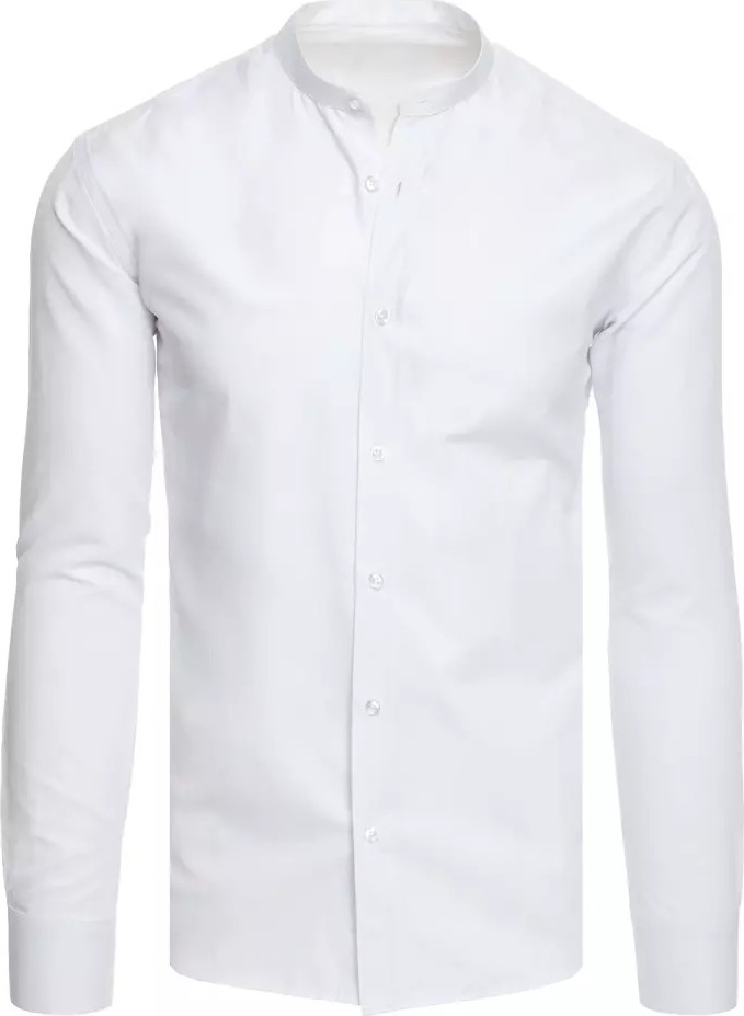 Biela košeľa so stojatým golierom DX2344 Veľkosť: XL