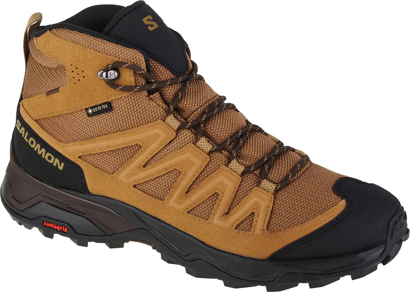 HNEDÁ ČLENKOVÁ OBUV SALOMON X WARD LEATHER MID GTX 471818 Veľkosť: 43 1/3