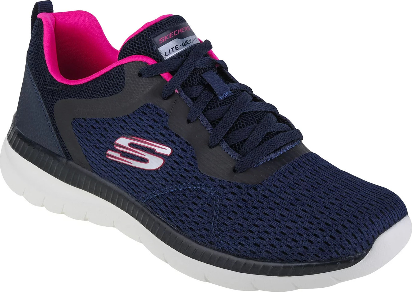 TMAVOMODRÉ DÁMSKE TENISKY SKECHERS BOUNTIFUL-QUICK PATH 12607-NVHP Veľkosť: 38