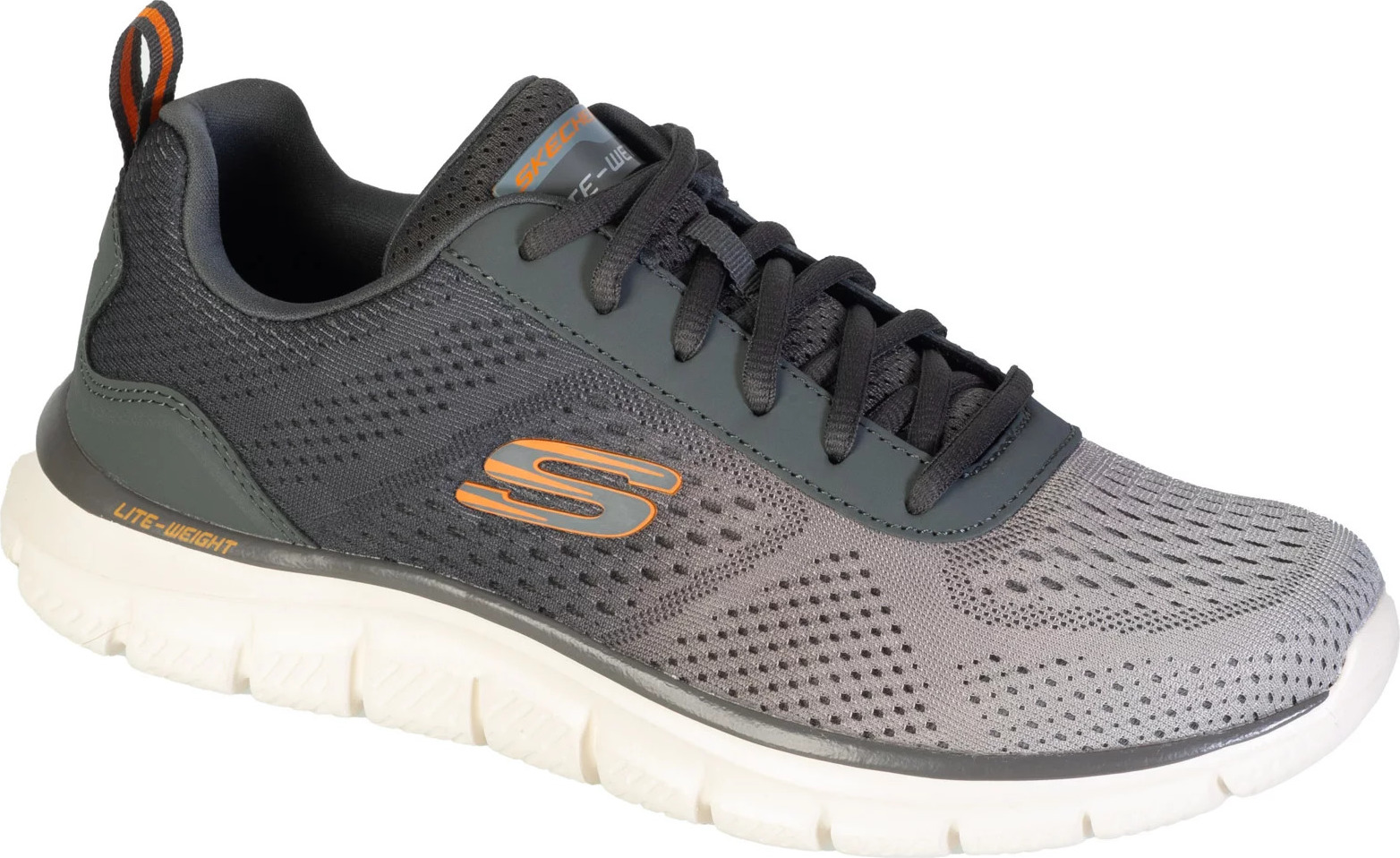 SIVÉ ĽAHKÉ TENISKY SKECHERS TRACK - RIPKENT 232399-OLV Veľkosť: 42