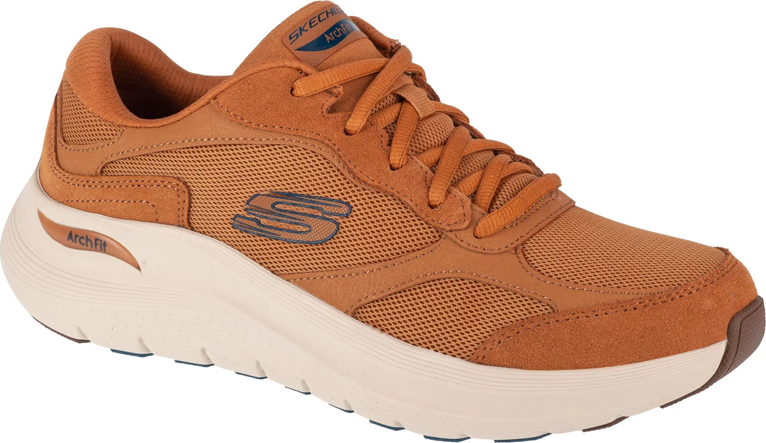 ORANŽOVÉ VOĽNOČASOVÉ TENISKY SKECHERS ARCH FIT 2.0 - THE KEEP 232702-WSK Veľkosť: 45