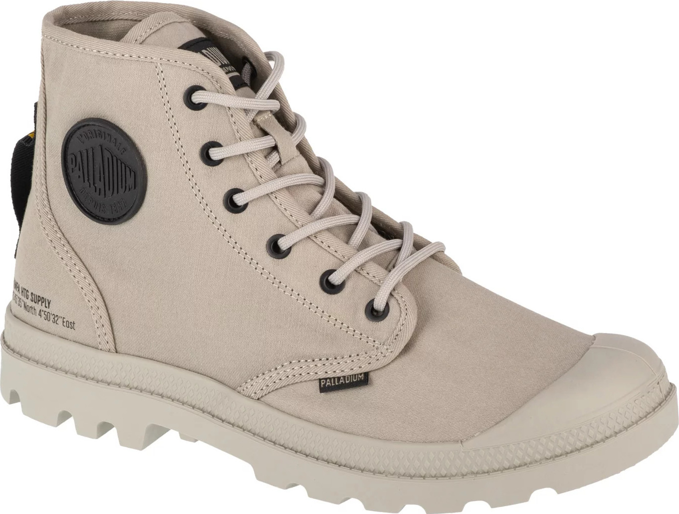 BÉŽOVÉ ČLENKOVÉ TENISKY PALLADIUM PAMPA HI HTG SUPPLY 77356-271-M Veľkosť: 42