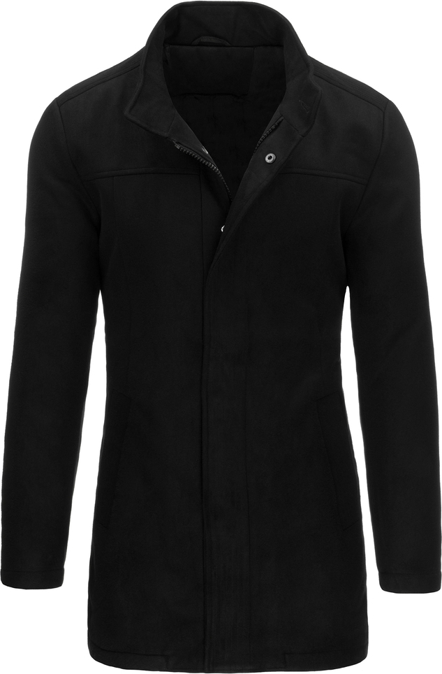 Čierny pánsky kabát na zips CX0436 Veľkosť: L