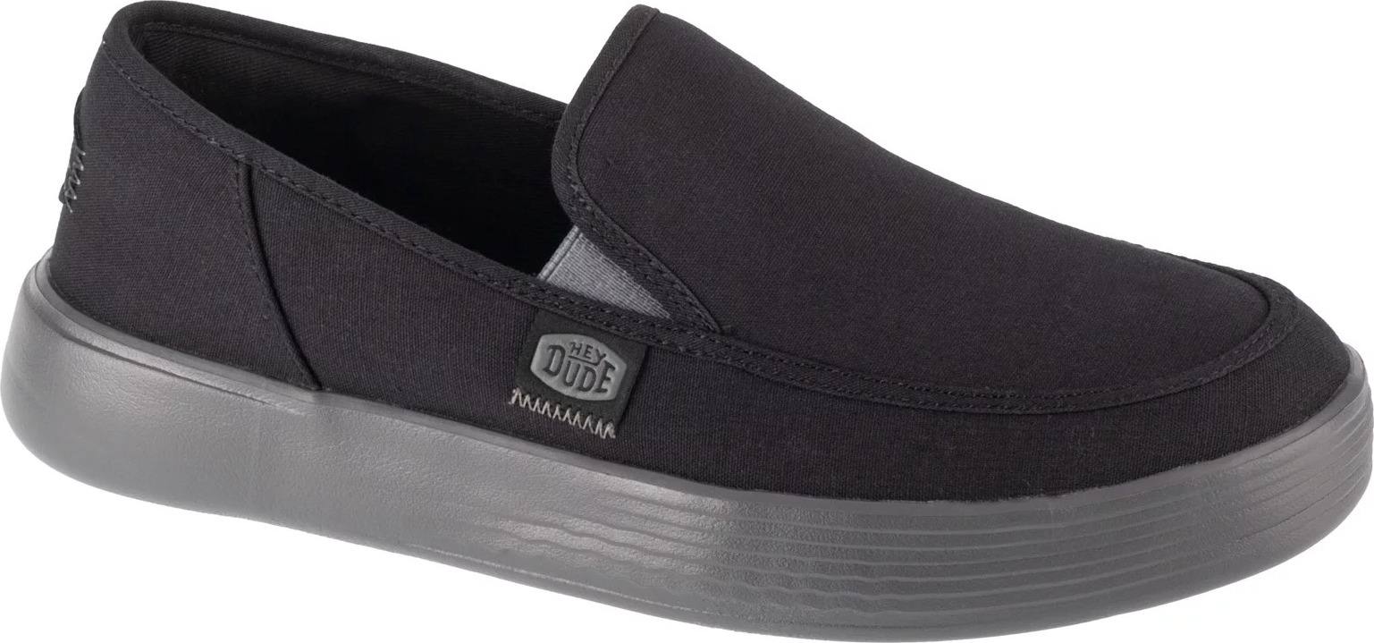 ČIERNE PÁNSKE SLIP-ON TENISKY HEY DUDE SUNAPEE M CANVAS 41093-070 Veľkosť: 45