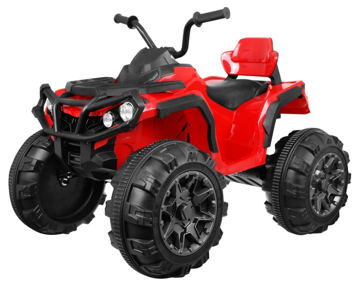 mamido  Dětská elektrická čtyřkolka ATV s ovladačem, EVA kola červená