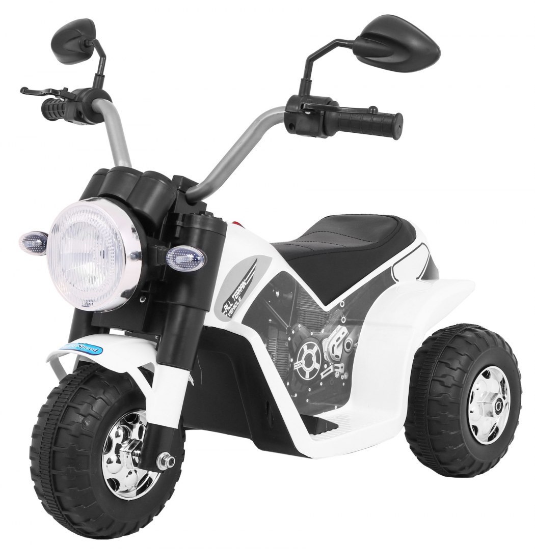 mamido  Dětská elektrická motorka MiniBike bílá JC916
