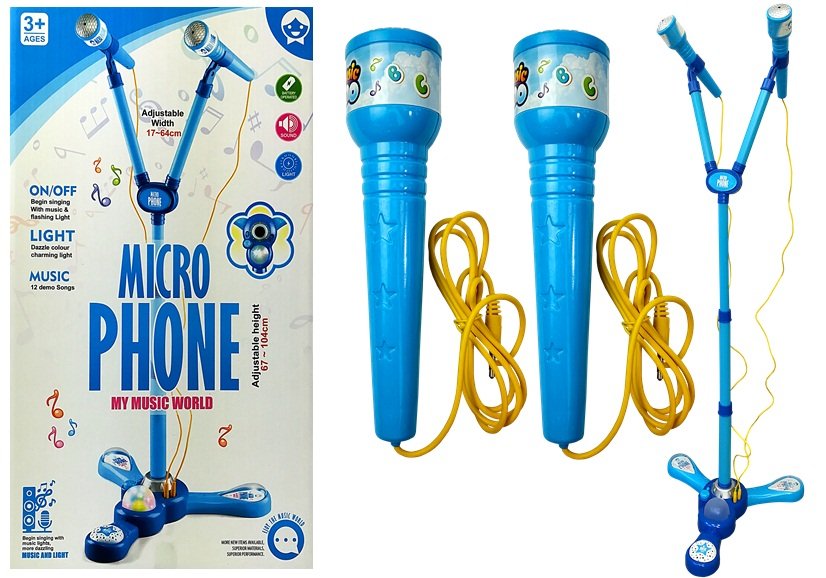 mamido  Dětský mikrofon s karaoke modrý