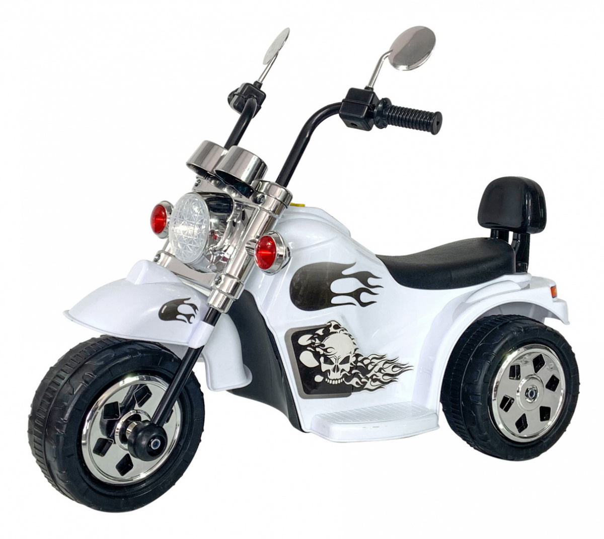 mamido  Dětská elektrická motorka Hot Chopper bílá