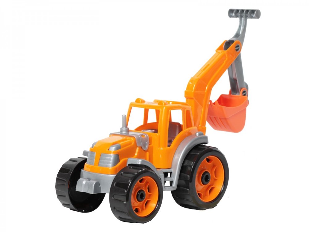mamido  Traktor s lžící oranžový