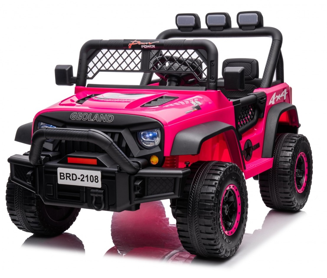 mamido  Elektrické autíčko jeep Geoland Power 2x200W růžové