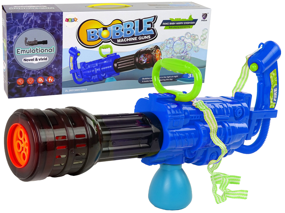 mamido  Dětská pistole na mýdlové bubliny modrá