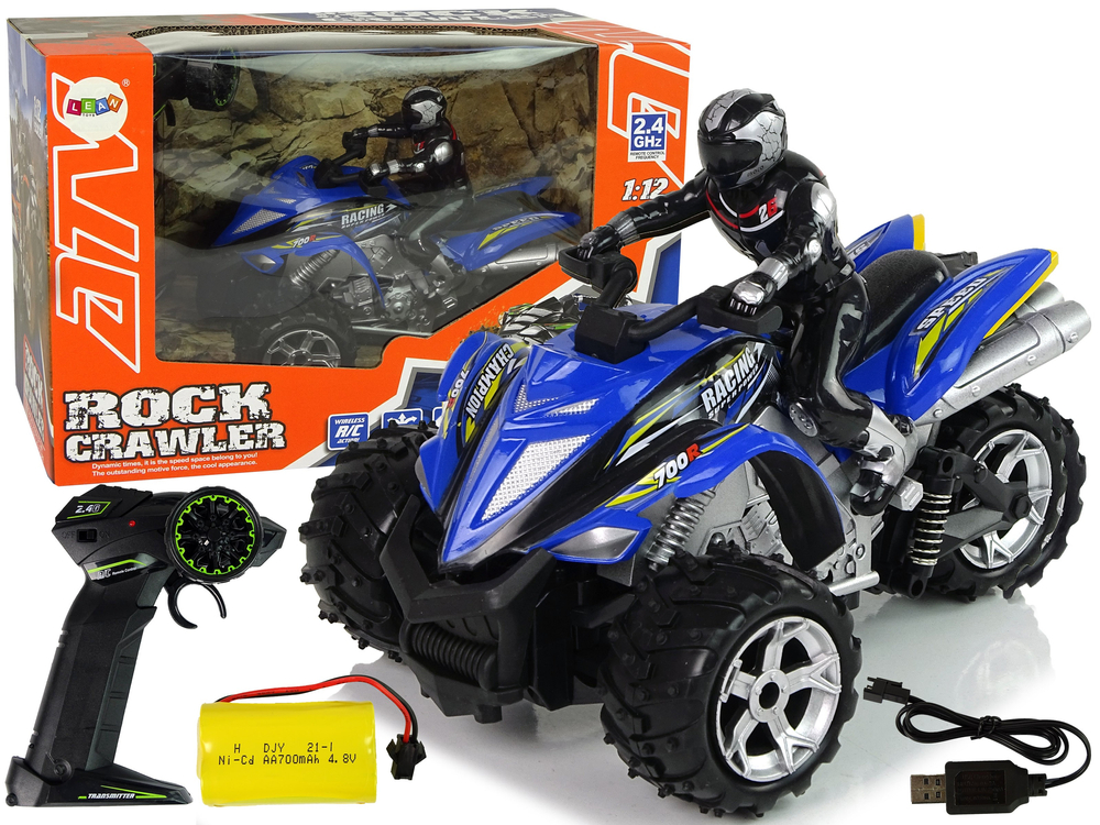 mamido  Čtyřkolka Rock Crawler na dálkové ovládaní 1:12 2.4G modrá RC