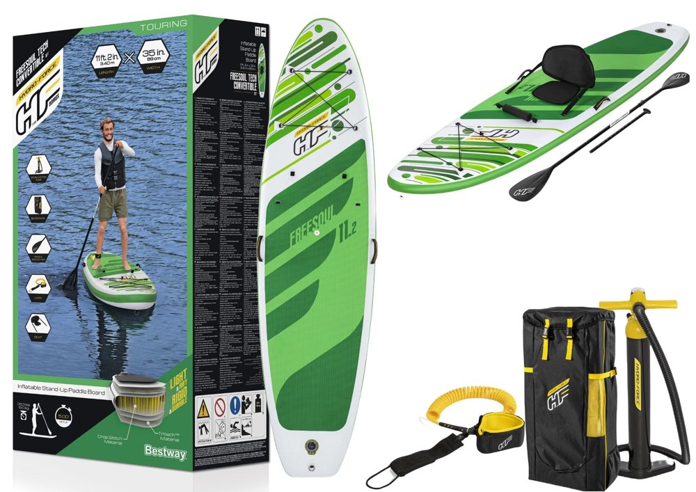 mamido  Nafukovací paddleboard s příslušenstvím Hydro Force Freesoul Set 340 cm