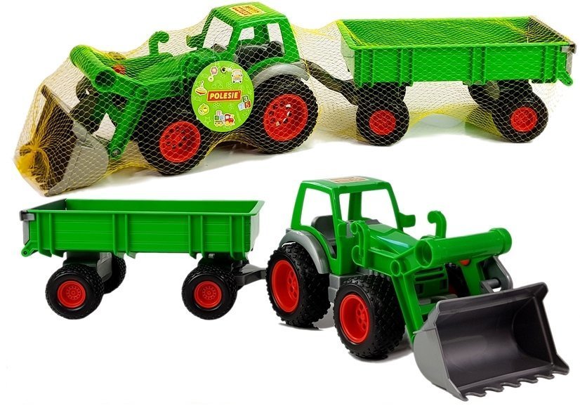 mamido  Traktor nakladač s přívěsem 8817 zelený
