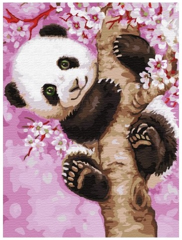 mamido  Malování podle čísel Panda 40x50 cm