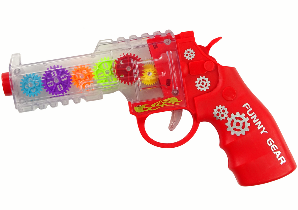 mamido  Dětská pistole s efekty červená