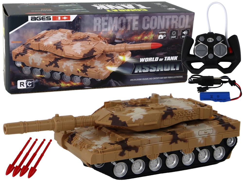 mamido  Tank na dálkové ovládání RC Remote control žlutý RC