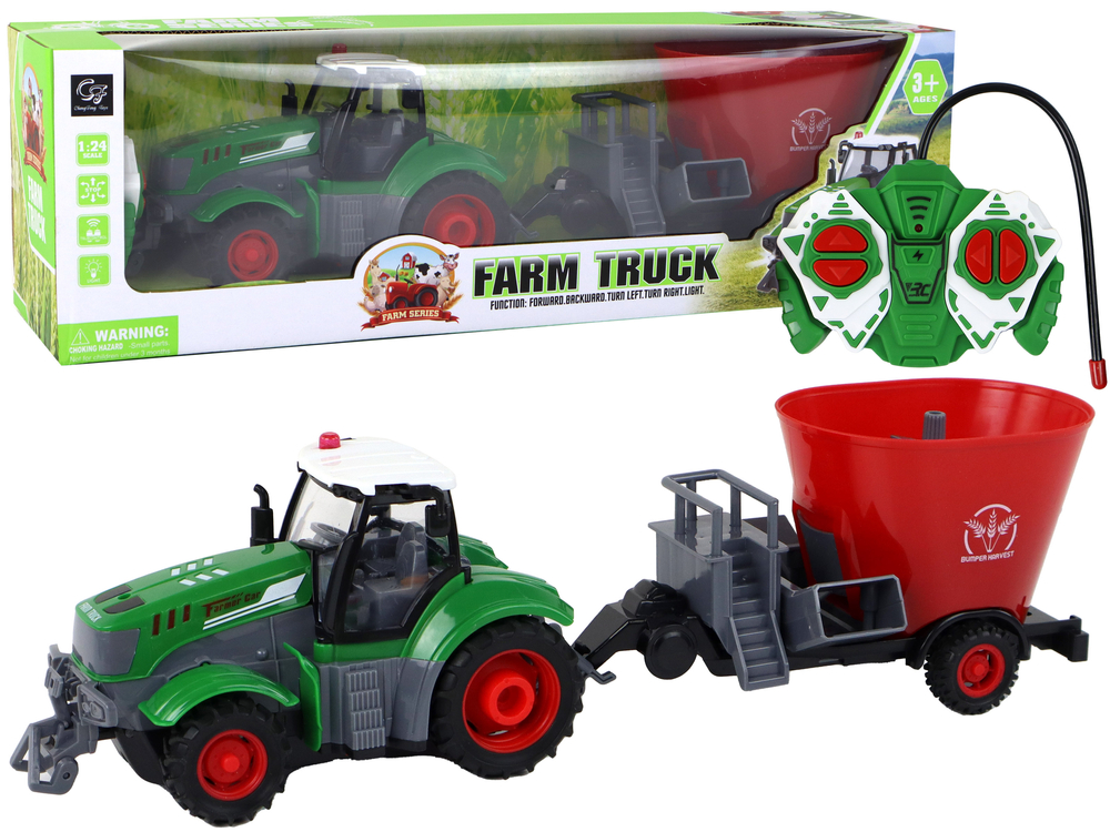 mamido  Traktor s přívěsem pro sklizeň na dálkové ovládání RC RC