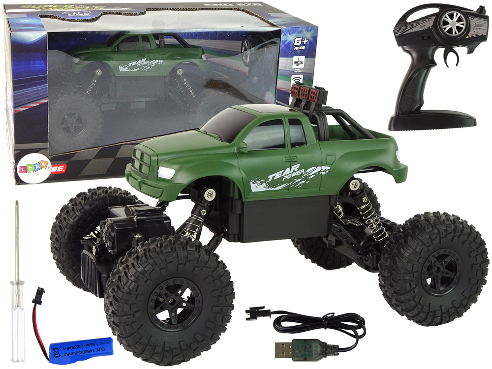 mamido  Terénní auto Off-Road na dálkové ovládání RC 2,4 GHz 1:18 zelené RC