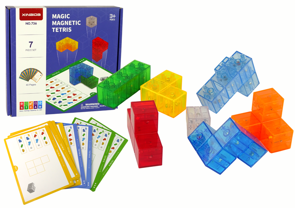 mamido  Magnetický kouzelný tetris 7 kusů