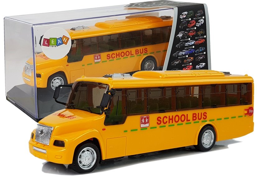 mamido  Školní autobus s efekty a třecím pohonem žlutý