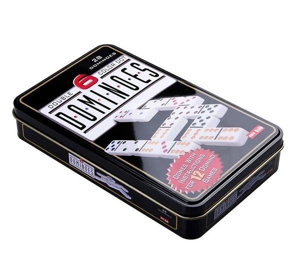mamido  Logická hra Domino v kovové krabičce 28 dílků