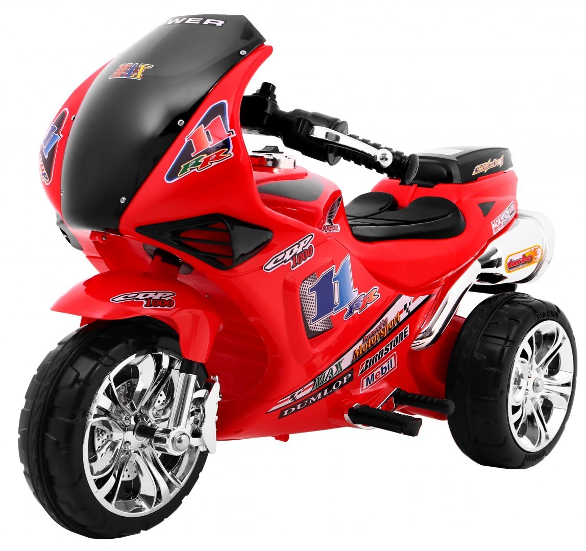 mamido Detská elektrická motorka RR1000 červená