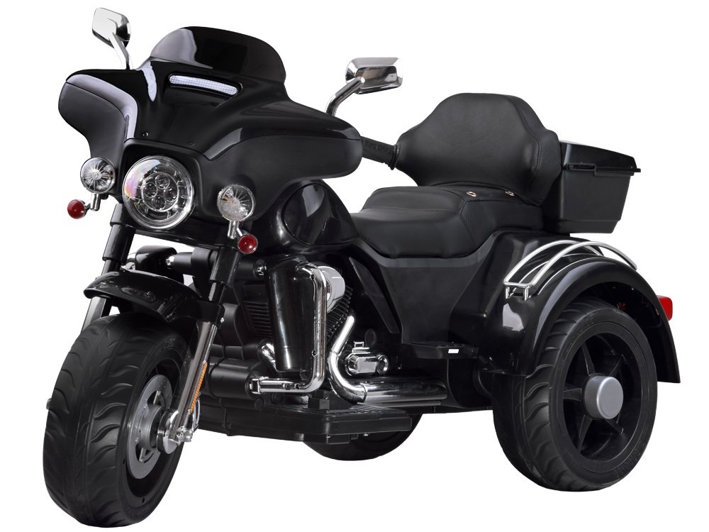 mamido Detská elektrická motorka Chopper Shine čierna