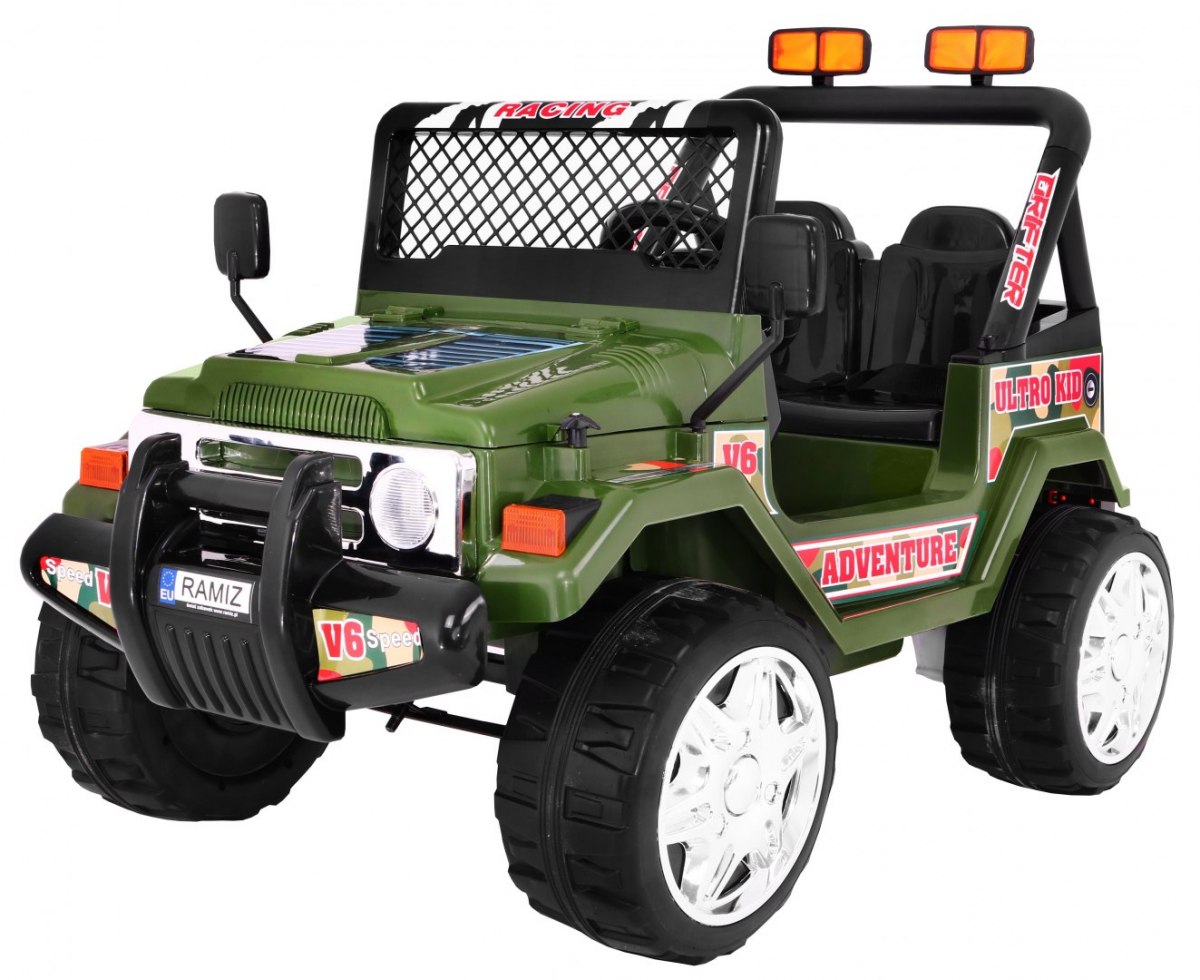 mamido Detské elektrické autíčko Raptor Drifter zelený
