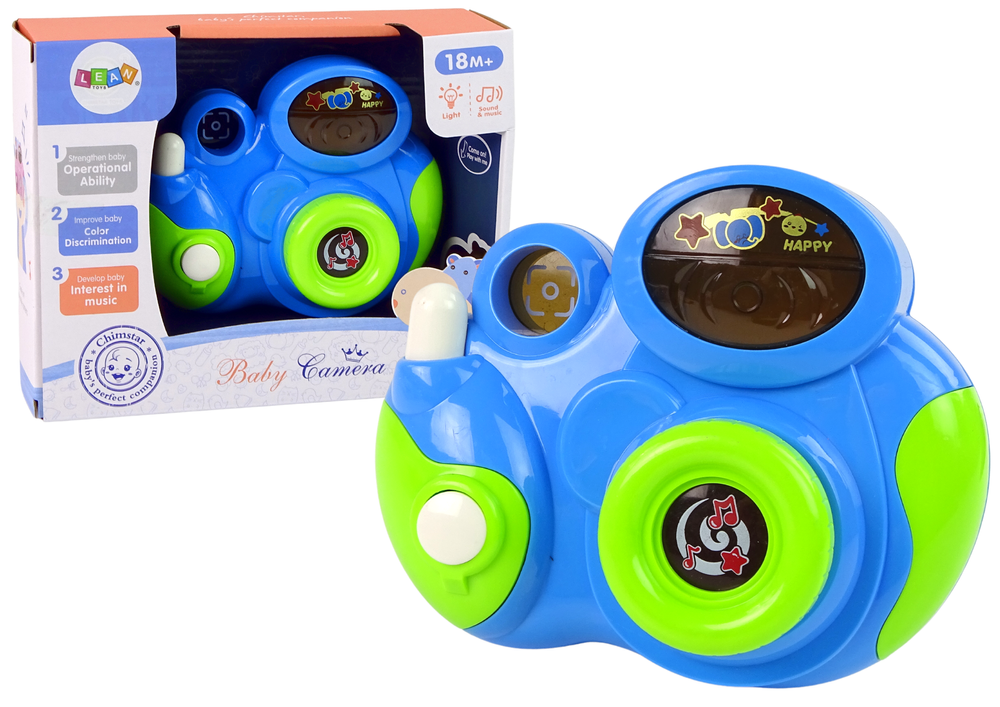 mamido Interaktívna batoľacia kamera Svetlo Zvuk Modrá