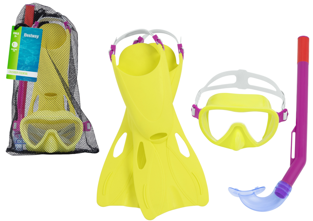 Bestway Potápačská súprava žltá maska, plutvy, Bestway Tube 25039