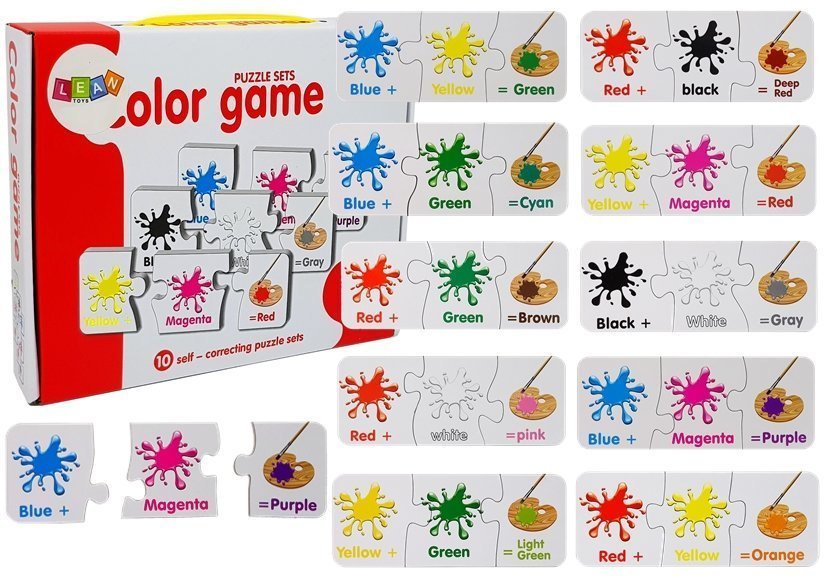 mamido Vzdelávacie puzzle Anglickej farby 10 spojení