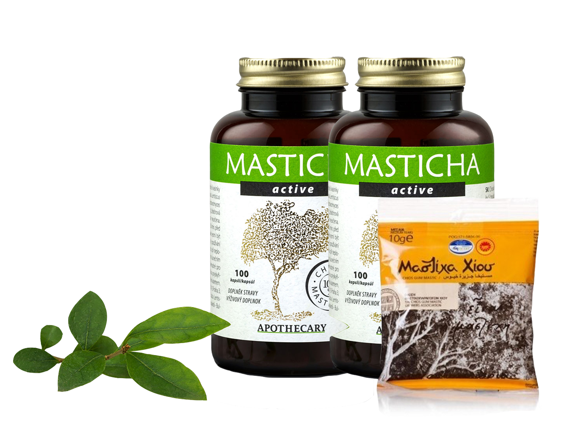 Masticha Active 2x + masticha krystaly zdarma