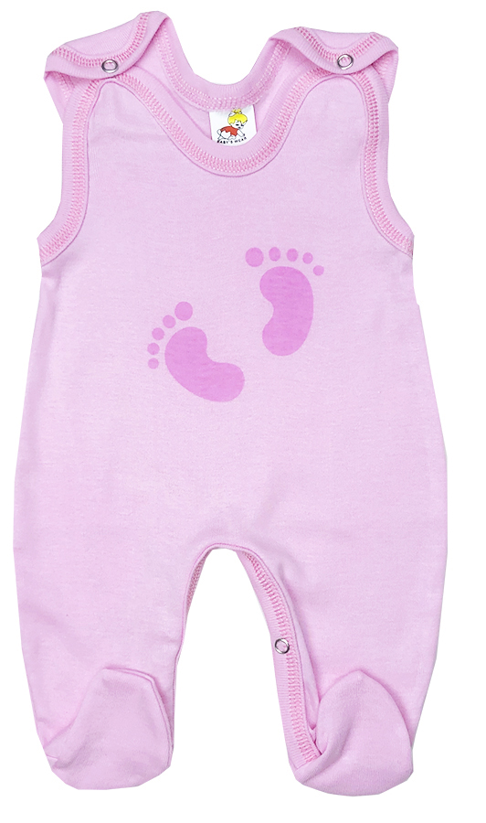 BABY´S WEAR Dupačky pre bábätká - Stopy, ružové veľkosť: 62 (2-4m)