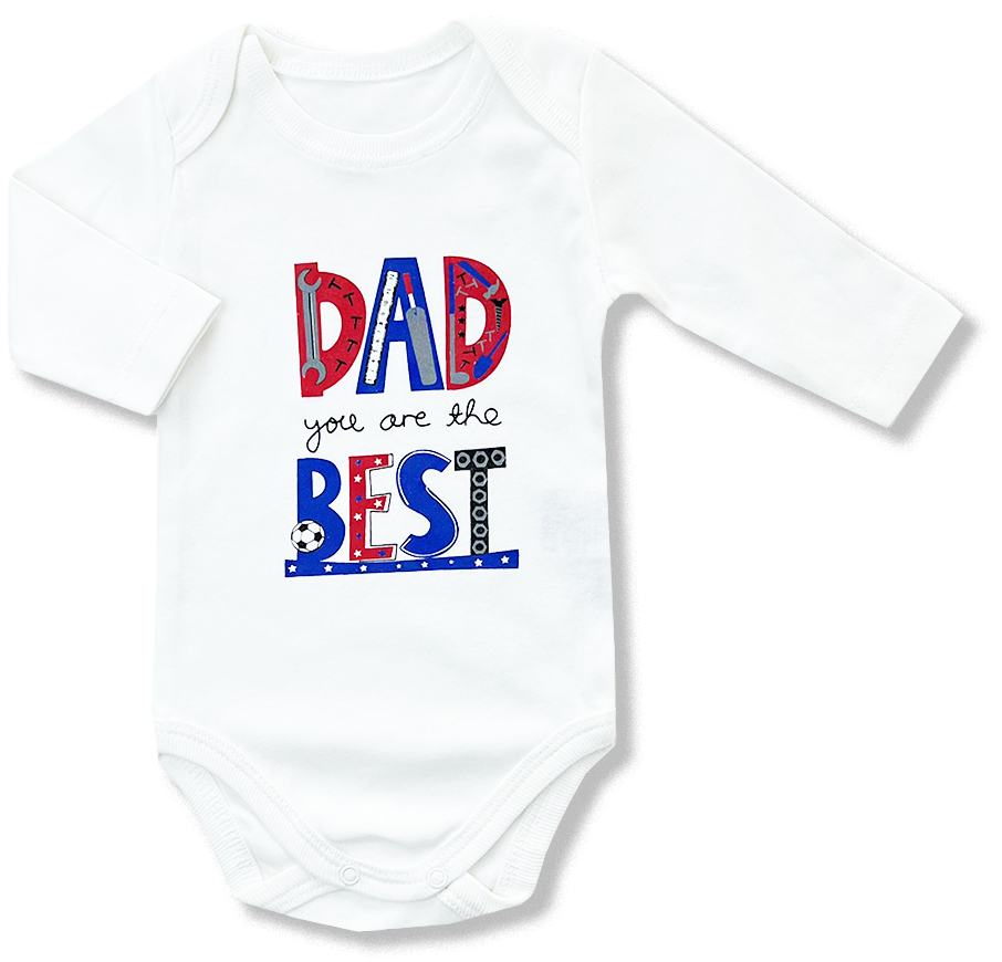 Baby Cool Detské body - Dad you are the best veľkosť: 56 (0-2m)