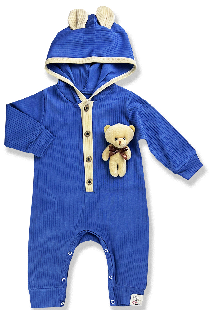 Baby Cool Overal pre bábätká- Macko, modrý veľkosť: 80 (9-12m)